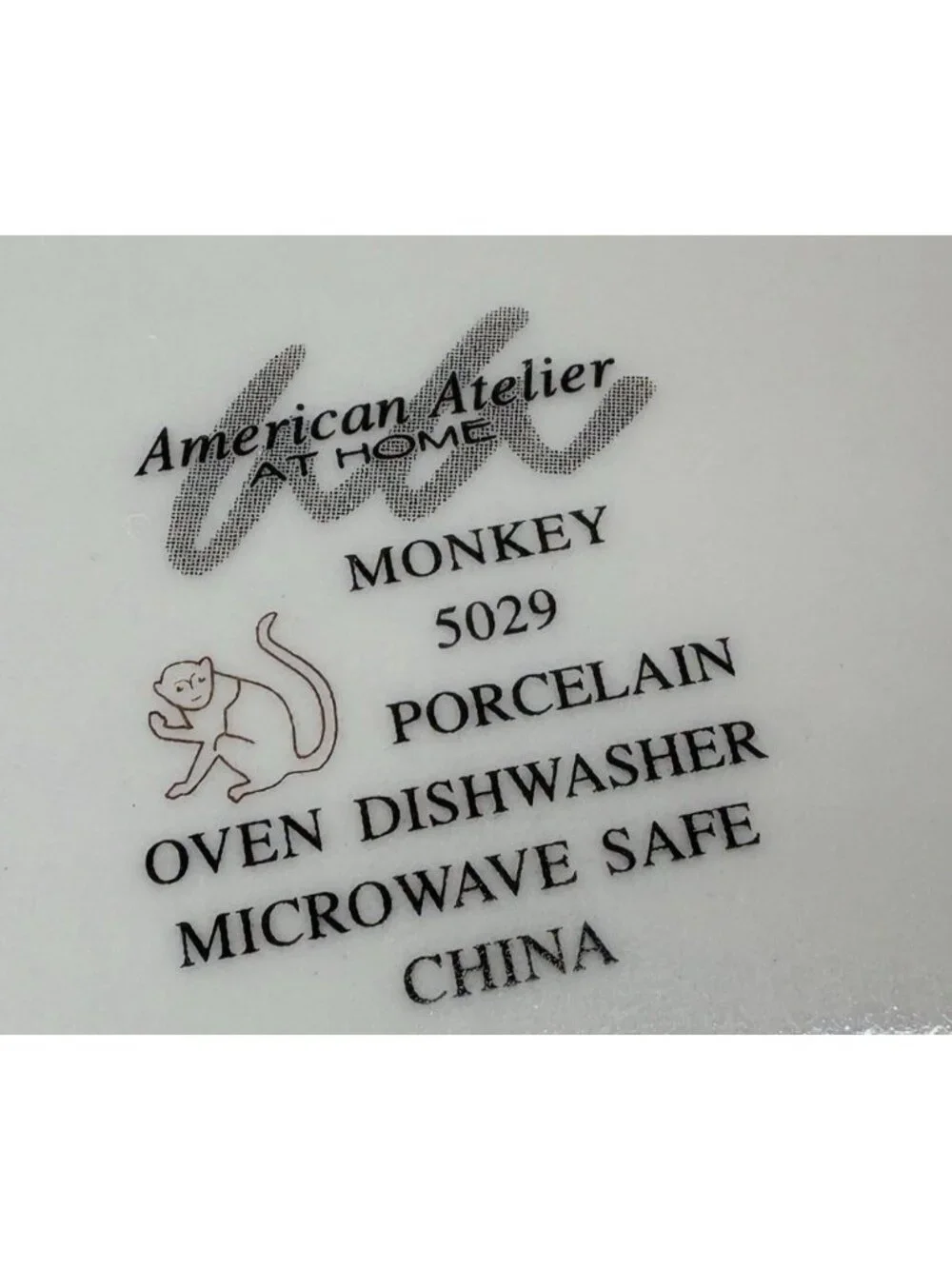 American Atelier MONKEY 5029 Jungle Bamboo Rim Porcelain 9
